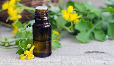 tırnak mantar tedavisi için celandine suyu